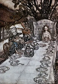 Teapot Prints: Alice in Wonderland, 1917. Artist: Arthur Rackham