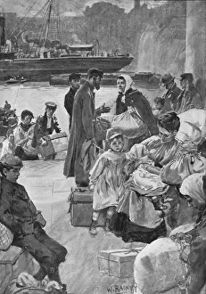 Migration Prints: Aliens Arriving at Irongate Stairs, c1901 (1901). Artist: William Rainey