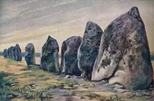 Carnac Gallery: Alinements near Carnac, Brittany, France, c1920