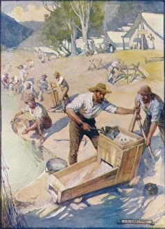 All Day Long The Sound of the Pick and the Rumble of the Cradle Were Heard, c1908, (c1920)