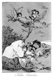 Stake Prints: All will fall, 1799. Artist: Francisco Goya