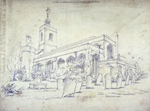 C John M Whichelo Prints: All Hallows-by-the-Tower Church, London, 1803. Artist: C John M Whichelo