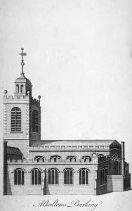 Benjamin Cole Prints: All Hallows-by-the-Tower Church, London, c1750. Artist: Benjamin Cole