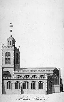 Benjamin Cole Gallery: All Hallows-by-the-Tower Church, London, c1750. Artist: Benjamin Cole