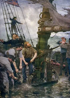 All Hands to the Pumps, 1888-1889, (1912).Artist: Henry Scott Tuke All Hands to the Pumps, 1888-1889, (1912).Artist: Henry Scott Tuke