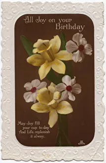Birthday Card Prints: All Joy on your Birthday, 1935. Creator: Unknown