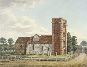 All Saints Church Gallery: All Saints Church, Laleham, Surrey, c1800