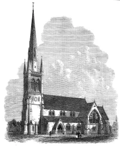 Church Of All Saints Prints: All Saints Church, Sheffield, 1869. Creator: Unknown