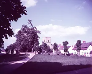 Peaceful Prints: All Saints Church and village green at Sutton Courtenay, Berkshire, c1955