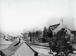 Brisbane Prints: All Saints Church, Wickham Terrace from Dr Bancroft's c1884
