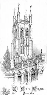 All Saints Church. Wrington. Somersetshire. c1850s