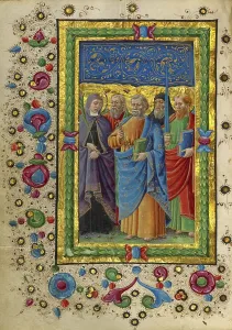 Andrea Gualengo Prints: All Saints; Gualenghi-d'Este Hours, about 1469. Creator: Guglielmo Giraldi