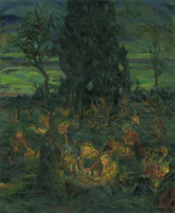 Candlelight Prints: All Souls Day, 1918-1928. Creator: Gustav Mally