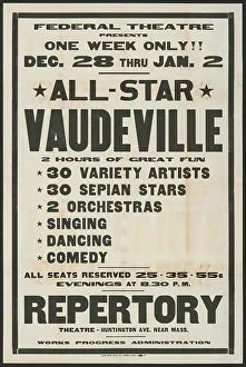All-Star Vaudeville, Boston, Mass. [193-]. Creator: Unknown
