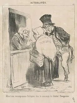 Shawl Prints: Allant aux renseignements Politiques chez le concierge du General Changarnier