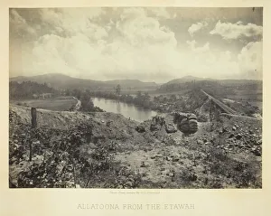 Barnard George Norman Collection: Allatoona from the Etawah, 1866. Creator: George N. Barnard