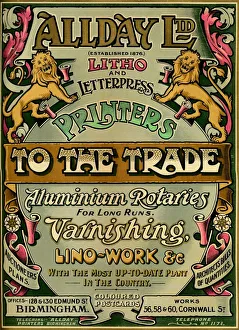 Typeface Gallery: Allday Ltd - advertisement, 1907