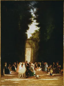 Second Empire Prints: Allee des Feuillants, at Tuileries, under the Second Empire, c1860. Creator: Unknown
