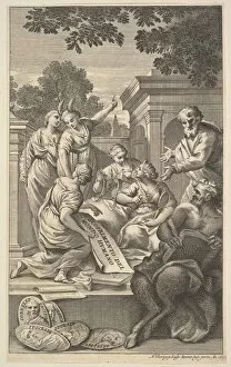 Nicolas Gallery: Allegorical composition celebrating the Humanities, 1695. Creator: Nicolas Dorigny