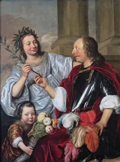 Plumed Prints: Allegorical Family Portrait, 1670. Creator: Jan de Bray