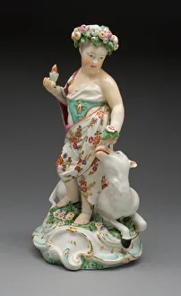 Soft Paste Prints: Allegorical Figure of Asia, Derby, 1770 / 80. Creator: Derby Porcelain Manufactory England