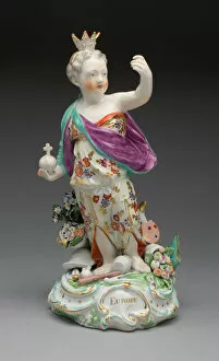 Derby Porcelain Manufactory England Gallery: Allegorical Figure of Europe, Derby, 1770 / 80. Creator: Derby Porcelain Manufactory