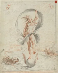 Cavaliere Darpino Prints: Allegorical Figure, probably c. 1588. Creator: Giuseppe Cesari