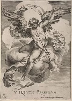 Borghegiano Gallery: An Allegorical Figure: Virtutis Praemium, 1628. Creator: Cherubino Alberti