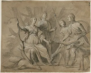 Hunting Dogs Prints: Allegorical Portrait of the Four Eldest Children of the King and Queen of Bohemia