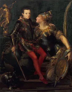 Allegorical Portrait of Parma Embracing Alessandro Farnese, 1556 Allegorical Portrait of Parma Embracing Alessandro Farnese, 1556
