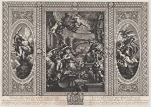 James I Gallery: An allegorical scene showing the benefits of James reign at center