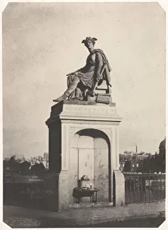 Charles Marville Gallery: [Allegorical Sculpture of Industry, Pont du Carrousel], 1852. Creator: Charles Marville