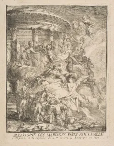 Destiny Prints: Allegorie des mariages faits par la Ville de Paris a la naissance du Duc de Bourgogne