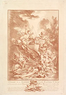 Gilles Prints: Allegorie pour la Commemoration d un Mariage (Allegory for the Commemoration o