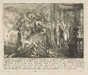 Allegorie sur la Convalescence du Dauphin, 1752. Creator: Gabriel de Saint-Aubin