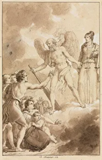 Heightened With White Gouache Prints: Allegory, 1818. Creator: Charles Abraham Chasselat (French, 1782-1843)