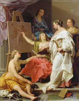 Neo Classical Prints: Allegory of the Arts, 1740. Creator: Pompeo Batoni