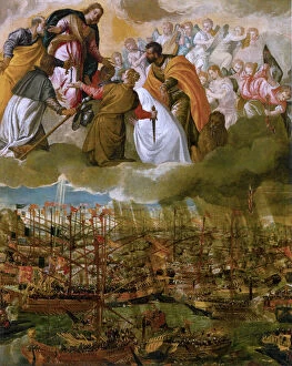 Turkish Fleet Gallery: Allegory of the Battle of Lepanto, c. 1573