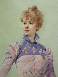 Lilac Prints: Allegory of the city of Paris, 1901. Creator: Louise Abbema