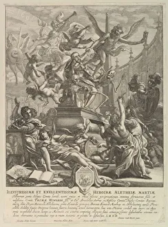 Wenceslaus Prints: Allegory on the Death of the Earl of Arundel, ca. 1646. Creator: Wenceslaus Hollar