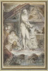 Voltaire Prints: Allegory of the death of Voltaire, 1778-1780. Creator: Gabriel de Saint-Aubin