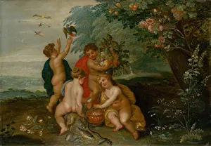 The Elder 1568 1625 Prints: Allegory of the Four Elements: Water, Air, Earth and Fire, c. 1610. Creator: Brueghel