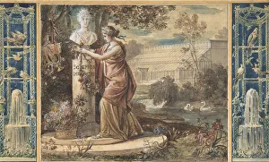 Beauharnais Collection: An Allegory of Empress Josephine as Patroness of the Gardens at Malmaison, ca. 1805-6