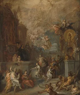 Willem Iii Prints: Allegory of the Farewell of William III from Amalia van Solms following the transfer of Regency to t Creator