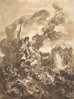 Fishery Prints: Allegory of Fishery: Neptune and Amphitrite, 1768. Creator: Gabriel Francois Doyen