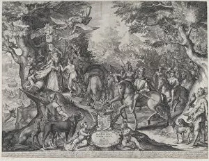 Coat Of Arms Gallery: Allegory of the Flourishing State of the United Provinces, 1602 Creator: Jan Saenredam