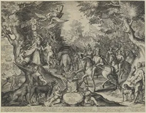 Fama Prints: Allegory of Flourishing State of the United Provinces, 1602. Creator: Jan Saenredam
