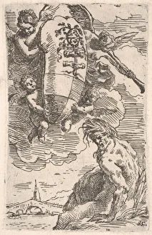 Allegory of the Foglia River and the city of Pesaros coat of arms