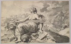 Mellan Claude Collection: Allegory of France with the Arms of Richelieu (Allegorie sur la Paix)