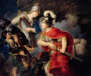 Allegory of Frederick the Great as Perseus (The beginning of the Seven Years War), 1789. Artist: Rode, Christian Bernhard (1725-1797) Allegory of Frederick the Great as Perseus (The beginning of the Seven Years War), 1789. Artist: Rode, Christian Bernhard (1725-1797)